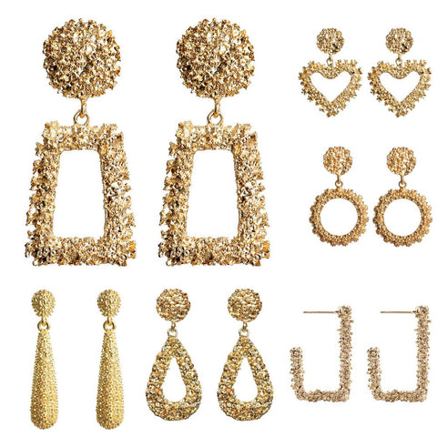Women Earrings Girls Exaggerated Modern Fashion Drop Hanging Dangle Earring Jewelry Vintage Trend Pendant Geometric