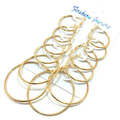 Big hoops earrings 2020 summer 6 sets circle eardrop personalized hoop earring ring ear rings combination women fashion jewelry