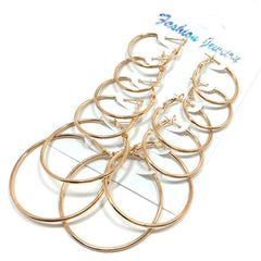 Big hoops earrings 2020 summer 6 sets circle eardrop personalized hoop earring ring ear rings combination women fashion jewelry